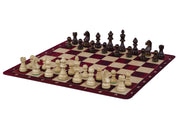 Roll-up chessboard no. 6 (51 cm), non-slip MAHOGANY bottom