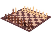 Roll-up chessboard no. 6 (51 cm), non-slip MAHOGANY bottom