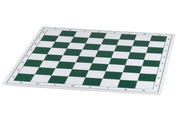 Plastic chessboard, foldable, white/green, 58 mm square