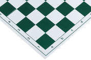 Plastic chessboard, foldable, white/green, 58 mm square