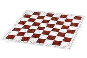 Plastic chessboard, foldable, white/red, 58 mm square