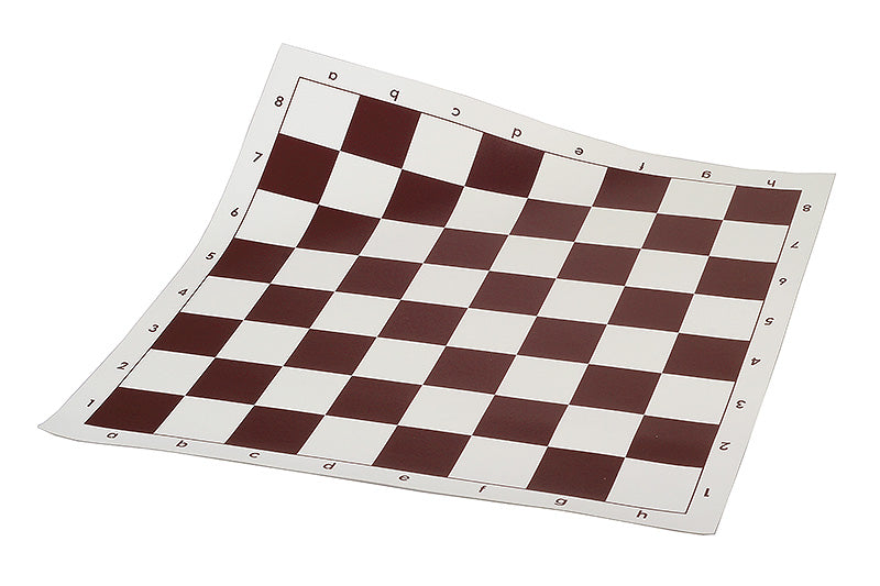 Vinyl roll-up chess board, white/brown - Vinyl roll-up chess board, white/brown