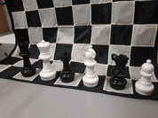 Zestaw do szachów plenerowych / ogrodowych (król 30 cm) - figury + szachownica nylonowa