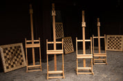 Elegante juego de ajedrez de madera DE DEMOSTRACIÓN: tablero (80 x 80 cm) con piezas