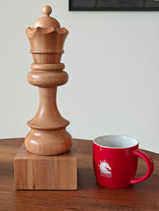 Wooden Chess Trophie - White Queen (35 cm height)