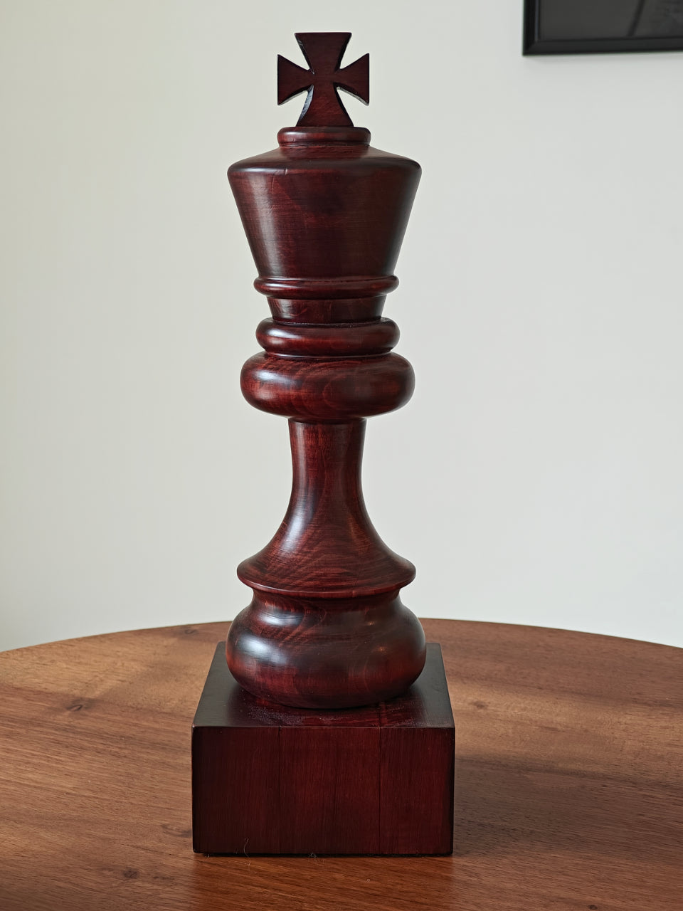 Wooden Chess Trophie - Black King (37 cm height) - Wooden Chess Trophie - Black King (37 cm height)