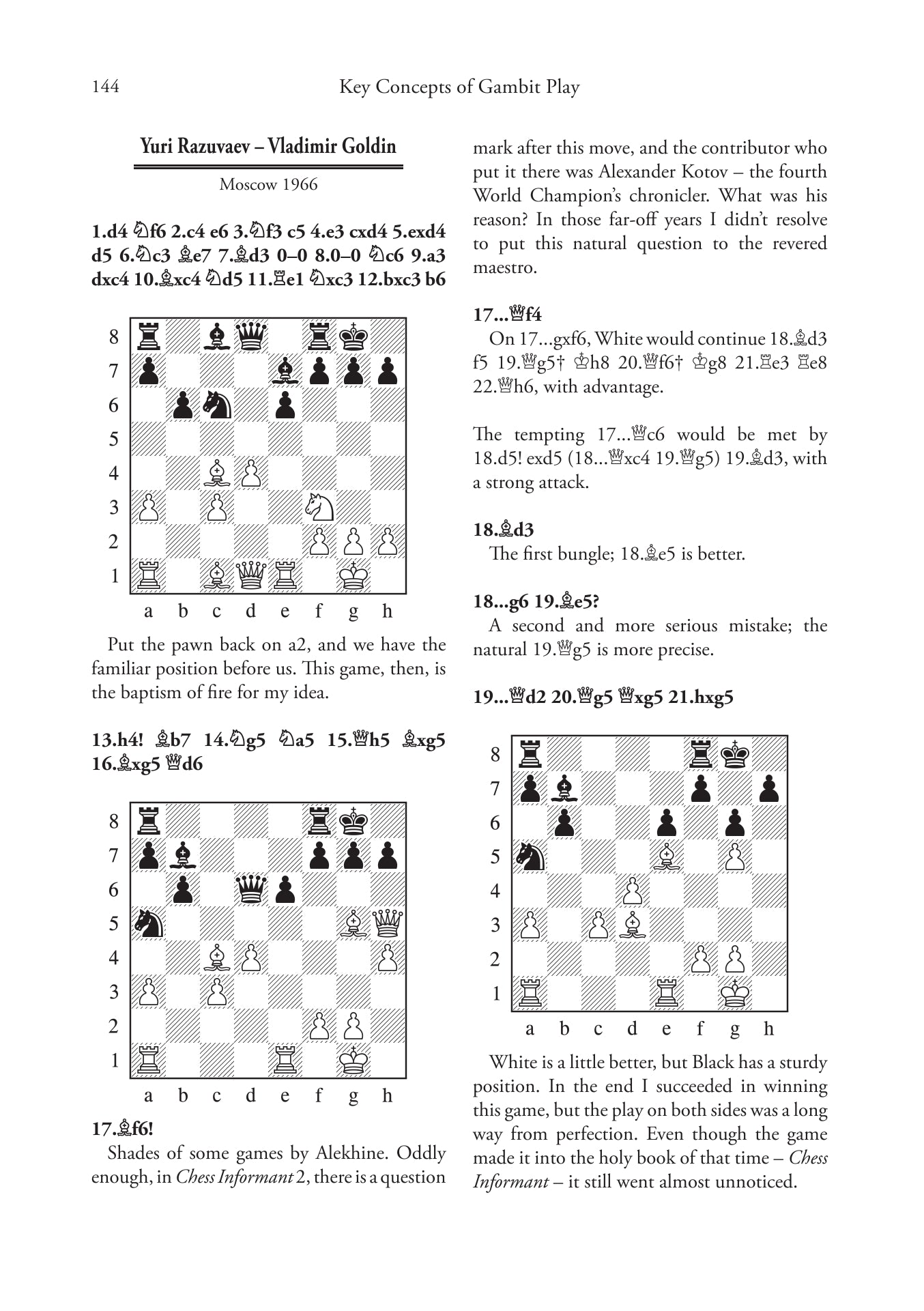 Key Concepts of Gambit Play by Yuri Razuvaev - hardcover - Key Concepts of Gambit Play by Yuri Razuvaev - hardcover