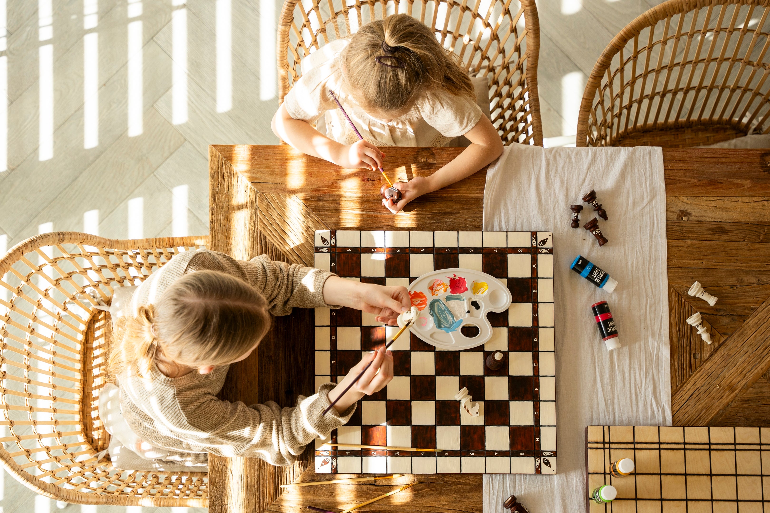 Raw chess pieces #5 to paint yourself - DIY artistic chess pieces - dff2019cee5d897641267b9f39771888