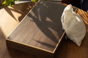 Backgammon in a wooden case (52 x 43.5 cm)