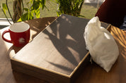 Backgammon in a wooden case (52 x 43.5 cm)