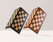 Folding chess board No. 6 (without description) ebonised (marquetry)