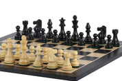 No6 Black Chessboard+ 3.75" French Ebonised pieces