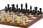 No5 Sapele Chessboard+ 3.5" German Ebonised pieces