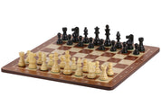 No5 Padauk Chessboard+ 3.5" French Ebonised pieces