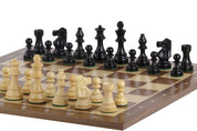 No5 Walnut Chessboard+ 3.5" French Ebonised pieces