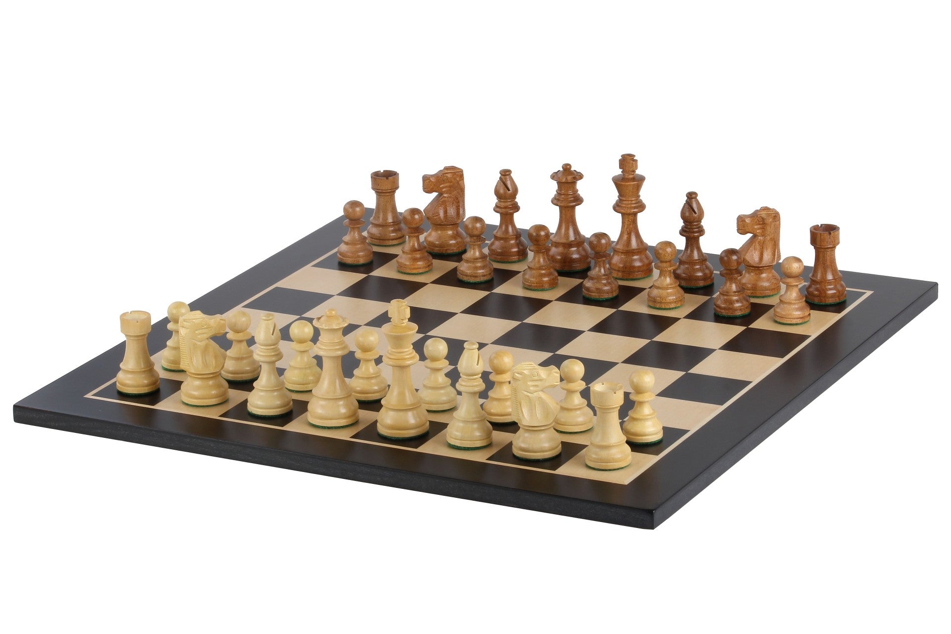 No6 Black Chessboard+ 3.75" French Acacia pieces - No6 Black Chessboard+ 3.75" French Acacia pieces