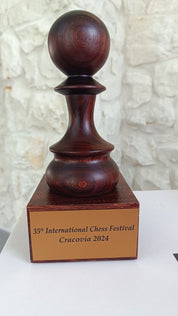 Wooden Chess Trophie - Black Pawn