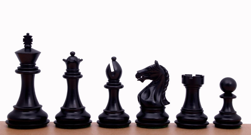 Supreme Ebonised chess pieces 3,75'' - ec442099cbda52d9c13bc0f49fabdcea