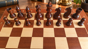 Wooden magnetic chess set + wooden checkers (38x38cm)