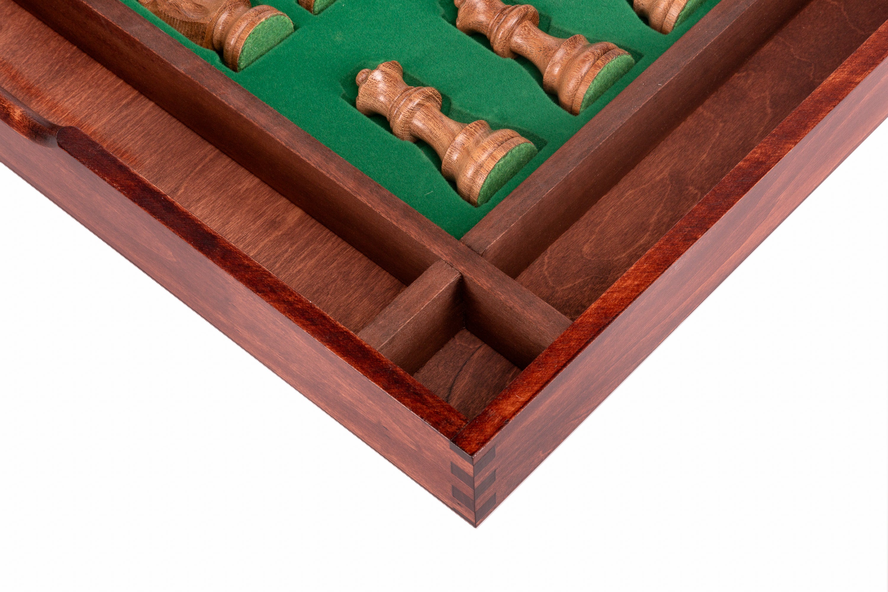 Cajita de madera con compartimentos para piezas de ajedrez - Cajita de madera con compartimentos para piezas de ajedrez