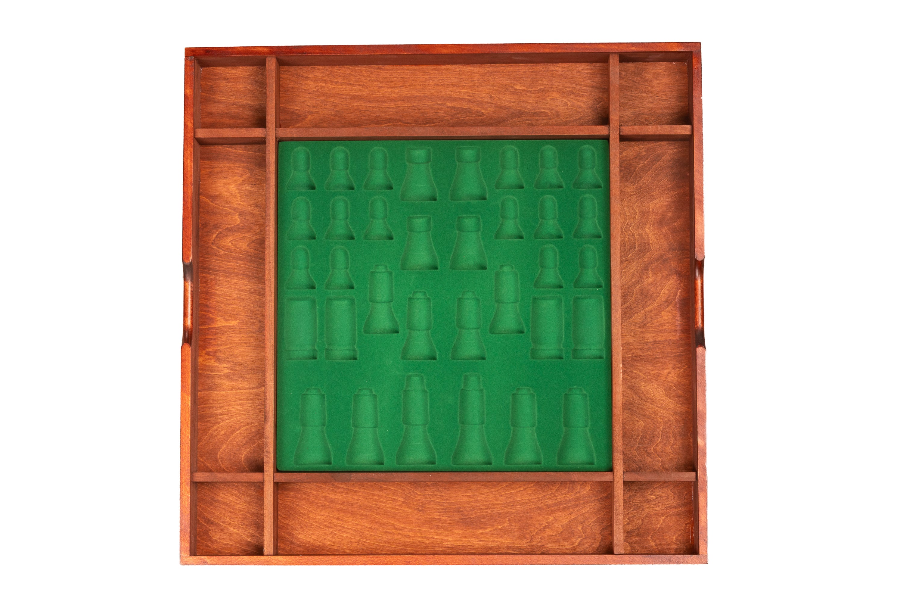 Cajita de madera con compartimentos para piezas de ajedrez - Cajita de madera con compartimentos para piezas de ajedrez