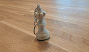 White QUEEN key ring