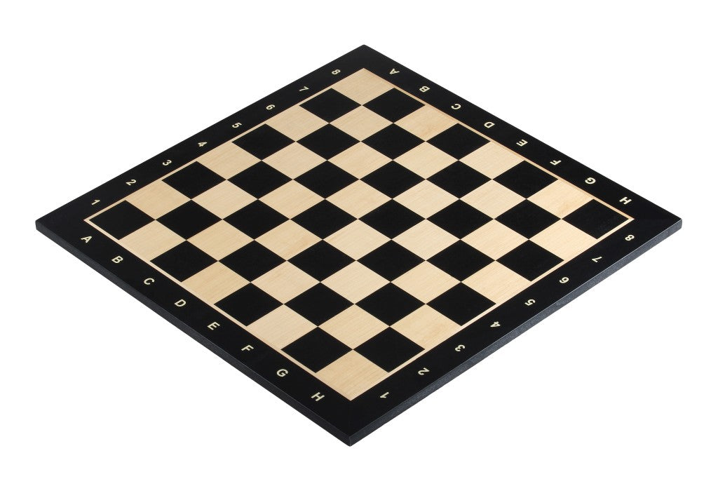 Chess board no. 4+ (with description) ebonised (marquetry) - Chess board no. 4+ (with description) ebonised (marquetry)
