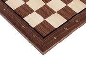 Exclusive wooden chessboard 55 mm square (with black stripe) walnut/maple