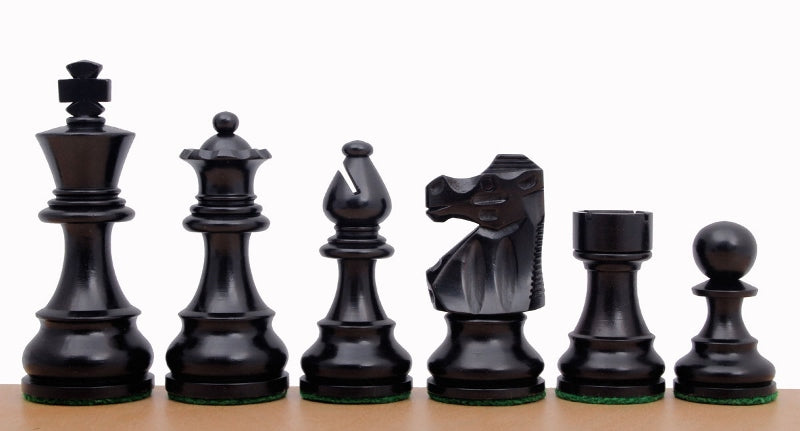 French Staunton Ebonised 4" chess pieces - French Staunton Ebonised 4" chess pieces