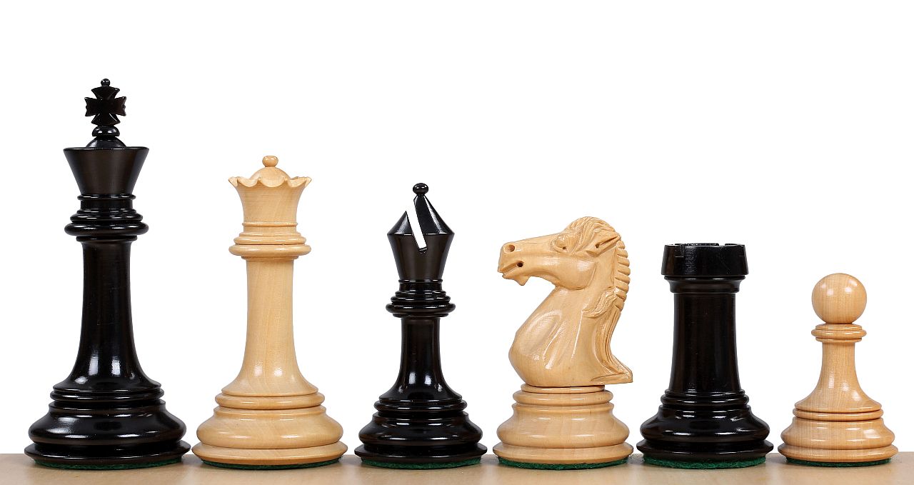 PARTHENON EBONY 4" chess pieces - PARTHENON EBONY 4" chess pieces