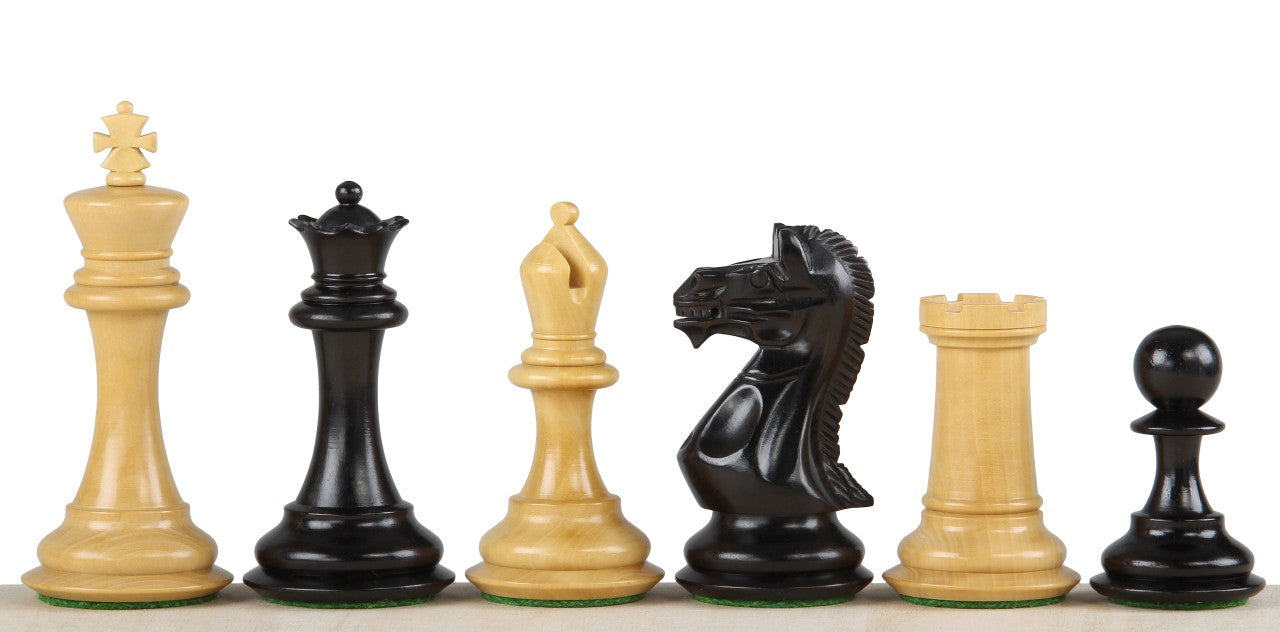 Potish Head Ebony 3.75 inch chess pieces - Potish Head Ebony 3.75 inch chess pieces