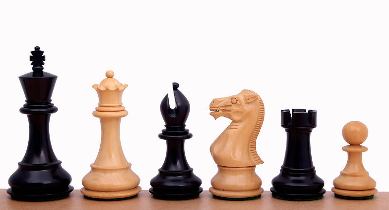 Stallion Knight Ebonised 3,5" chess pieces - Stallion Knight Ebonised 3,5" chess pieces