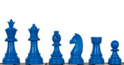 Staunton 6 chess pieces, plastic (king 95 mm) – blue