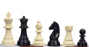 Staunton no 4+ plastic chess pieces, unweighted