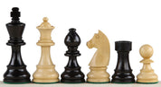 German Knight Ebonised 3,75"" chess pieces double queen