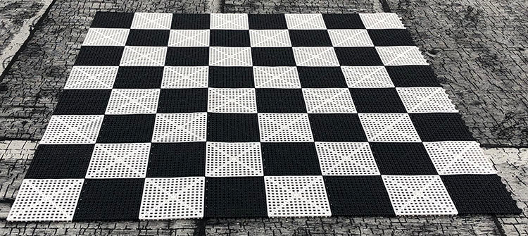 PVC Rubberized Vinyl Chess Board. 8" squares - PVC Rubberized Vinyl Chess Board. 8" squares