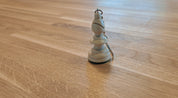 White BISHOP key ring