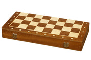 Inlaid chess board for chess pieces with king height up to 80 mm