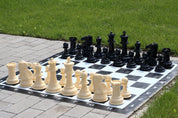 Small size garden chess set - pieces + nylon chessboard
