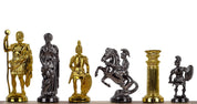 Metallized chess pieces stylized as the Roman Empire, loaded with metal (king 98 mm)