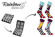 Calcetines de ajedrez Rainbow Socks - talla 36-40