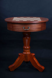 Chess table De Lux (without pieces)/ Round table / total height: 77 cm