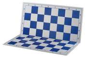 Plastic chessboard, foldable, white/blue