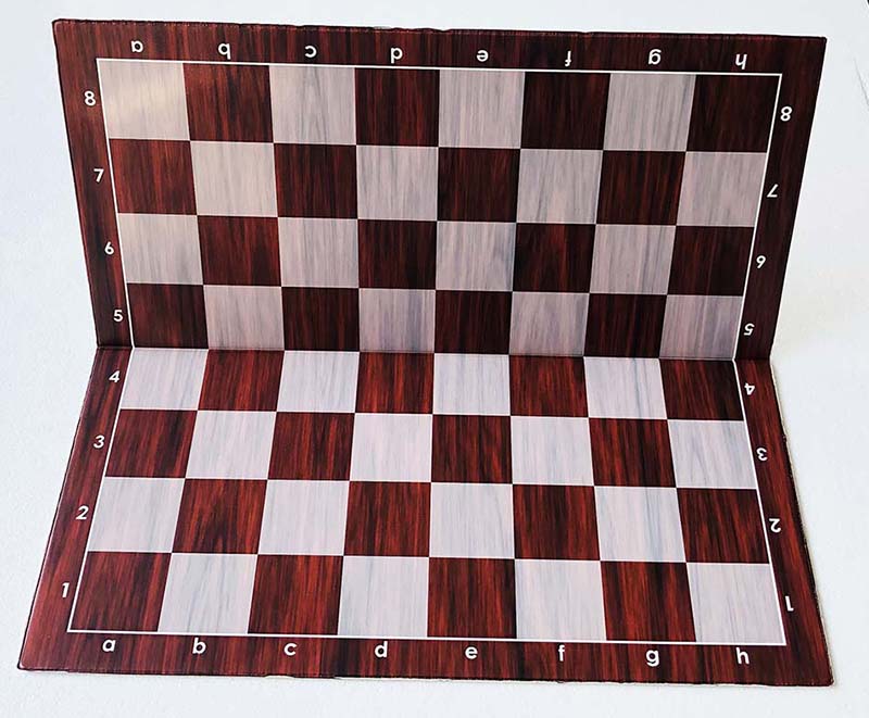 Plastic folding chessboard No. 6 (57 mm field) - Wood imitation - Plastic folding chessboard No. 6 (57 mm field) - Wood imitation