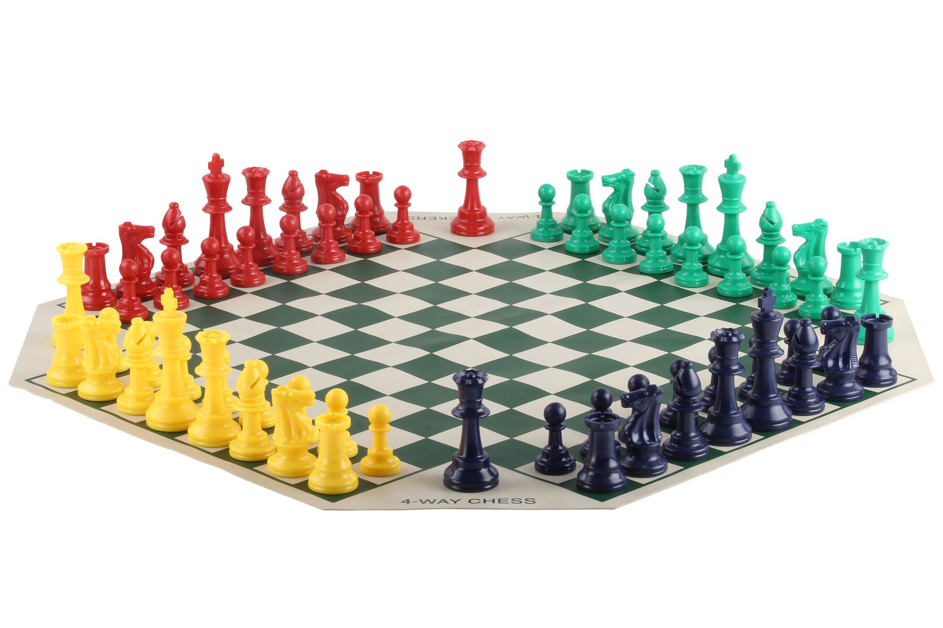 4 players chess set (Blue, Green, Red and Yellow) - 4 players chess set (Blue, Green, Red and Yellow)