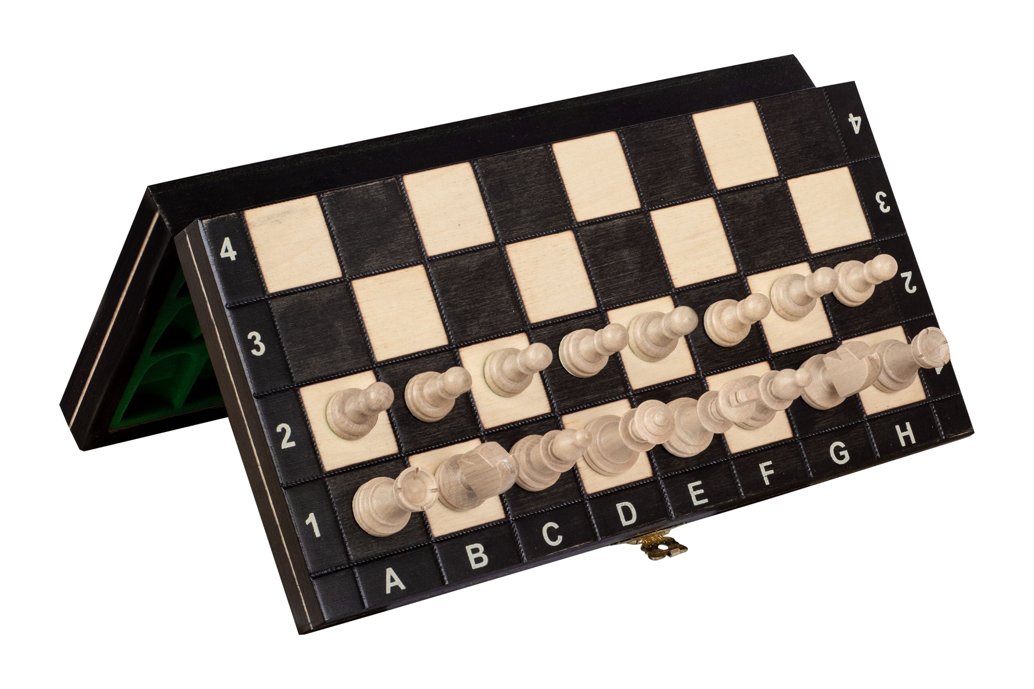 Black Wooden Magnetic Chess Set (27 cm) - Black Wooden Magnetic Chess Set (27 cm)