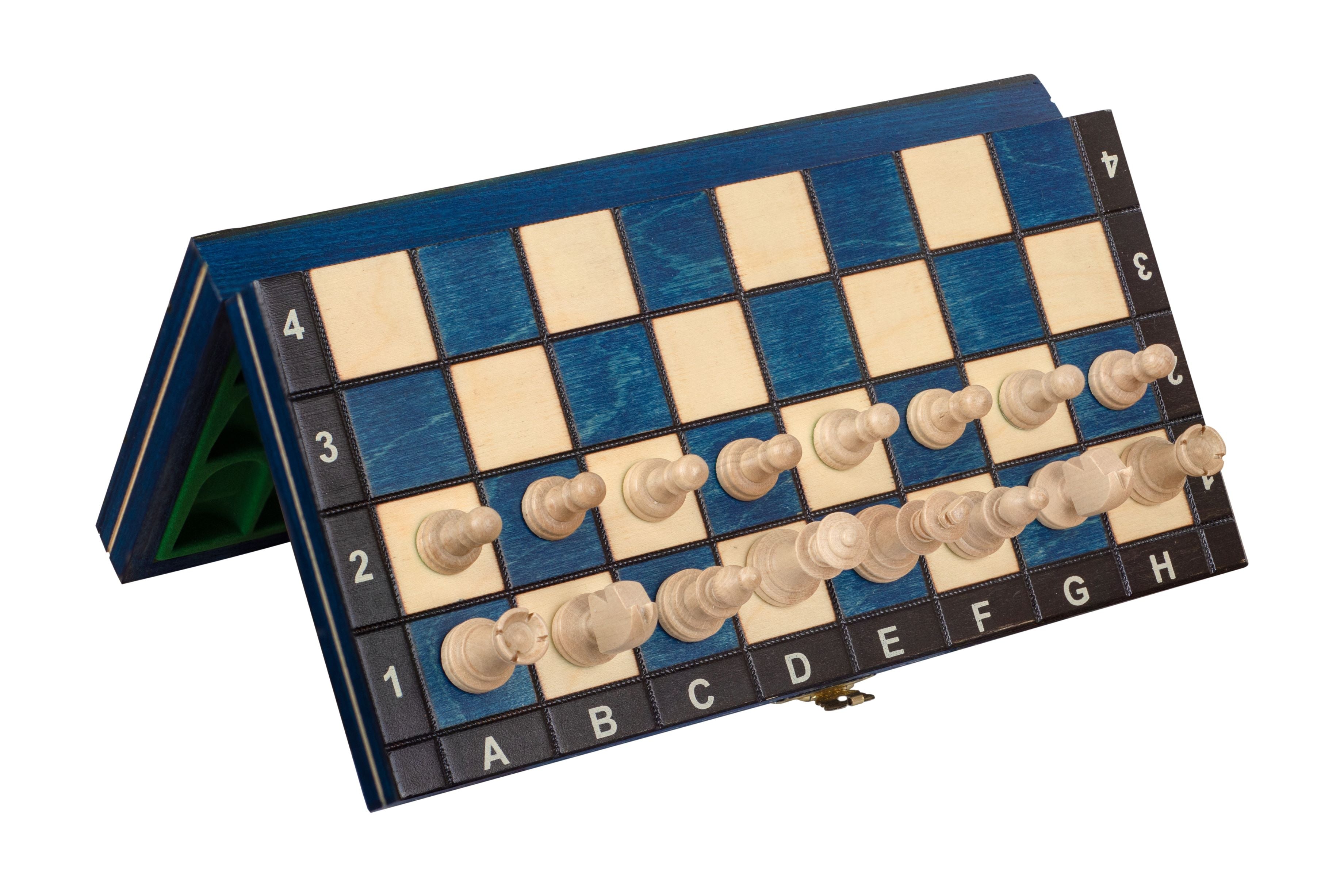 Blue Wooden Magnetic Chess Set (27 cm) - Blue Wooden Magnetic Chess Set (27 cm)