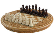 Chess Rubin - hand-carved round case (33cm)