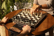 Large carved SENATOR CHESS SET (42x42cm) – black