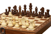 Sunrise Tournament wooden chess set No. 3 (30 x 30 cm) sapele / maple